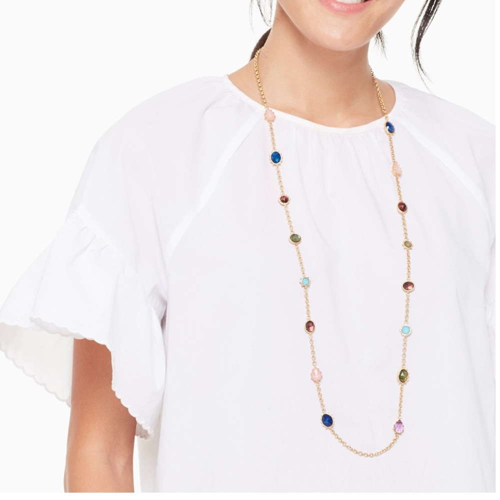 NWT Kate Spade Perfectly Imperfect Stone Necklace - Picture 2 of 8